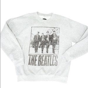 the beatles grey graphic crewneck